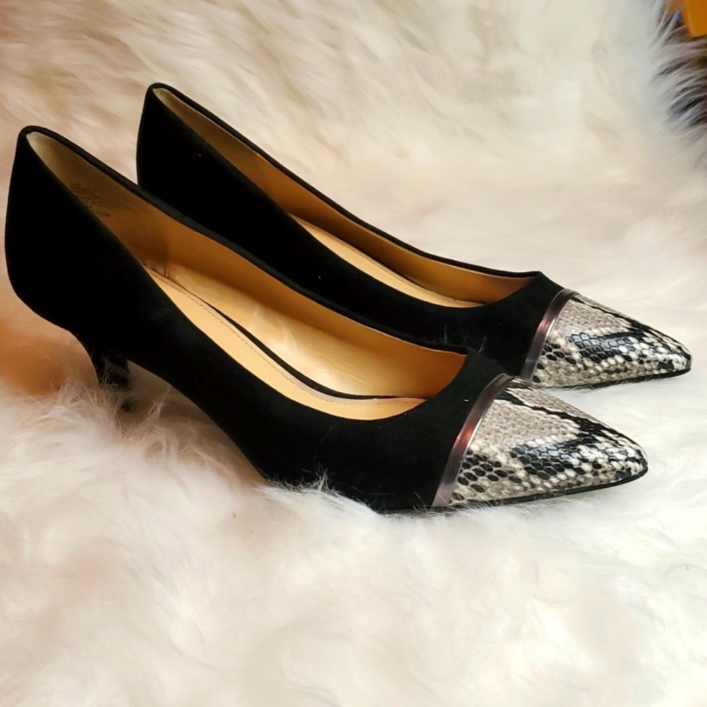 Liz Claiborne Snake Toe Pumps